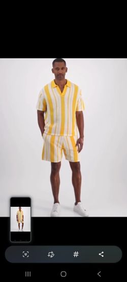 New Men's Sz M Crocheted Short Set