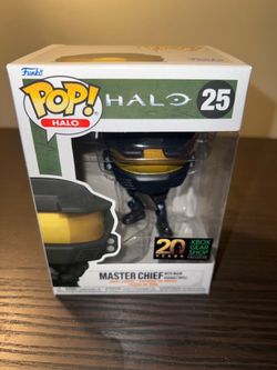 EXCLUSIVE VAULTED Master Chief w/ MA5B Assault Rifle Funko Pop #25 Halo Xbox