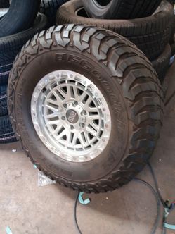 17x9 axd rims 6 lug 6x139 6x5.5 on used tires 35 1250 17