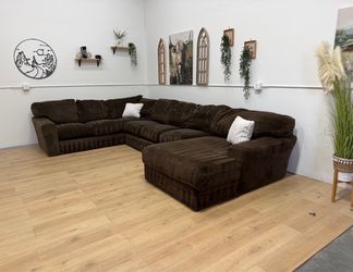 Brown  Sectional Couch - Free Delivery