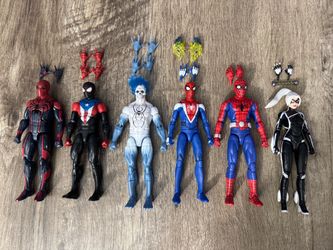 6pc Marvel Legends Spider-Man Action Figure Bundle