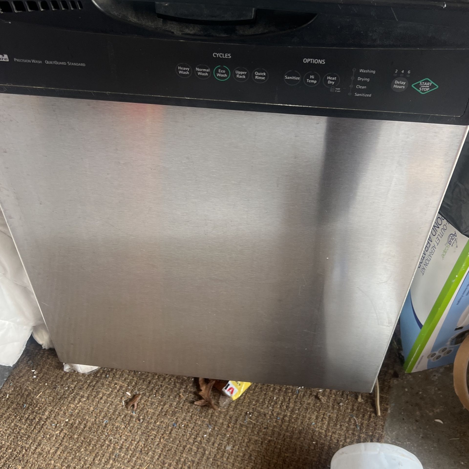 Stainless steel Kenmore dishwasher