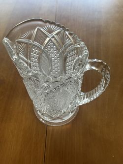 Crystal Like Glass Pitcher 