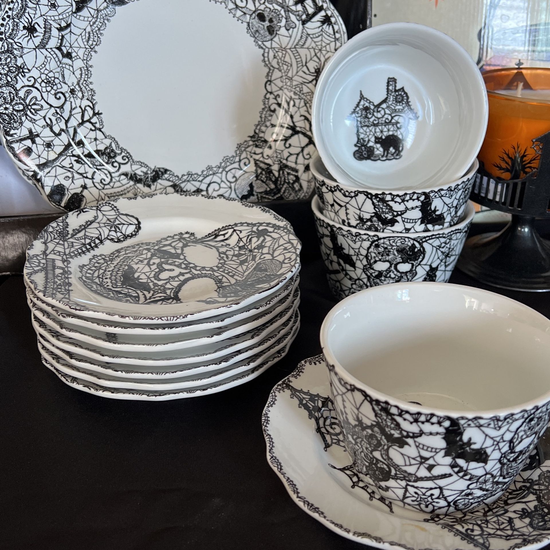 Fifth 222 Dinnerware 15 Pcs 222 Fifth Eliza Teal Peacock Dishes