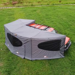 Car Roof Retractable Awning Tent / Canopy / Shade (to 270 deg) w/ Removable Canopy Wall Room Annex for Camping [NEW]  **Retails $1300  <Assembly Req>