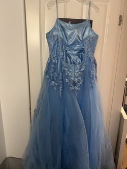 Blue prom dress