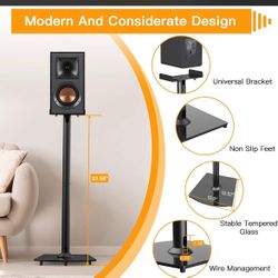 Universal Speaker Floor Stands (Pair) – New In Box. Speaker is not included.