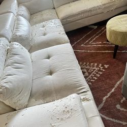 FREE FREE FREE Large White Sectional