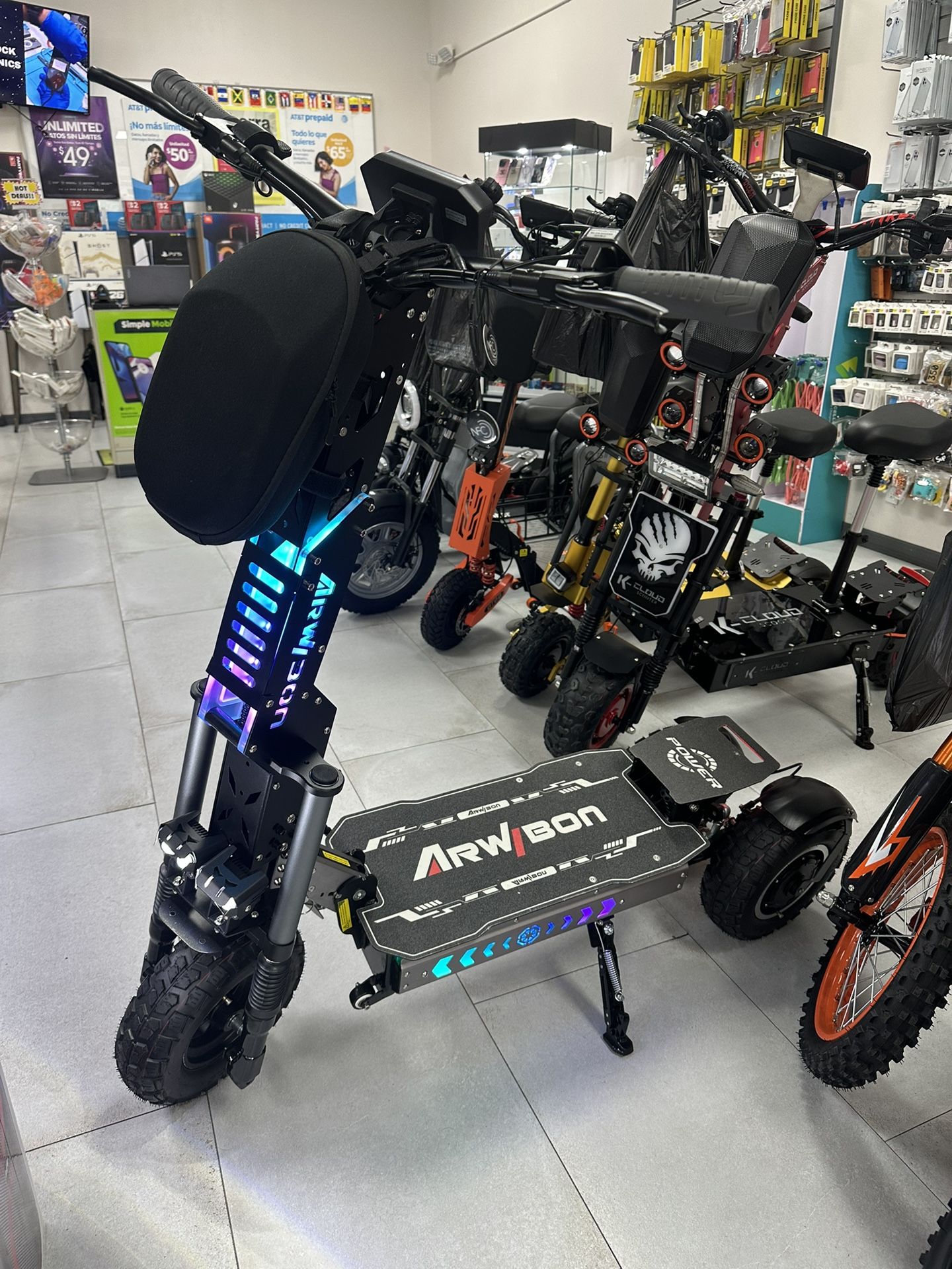 Arwibon MT30 Electric Scooter 40MPH! Finance For $50 Down Payment!!