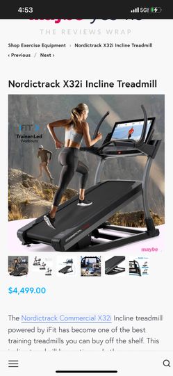 NordicTrack Commercial X32i treadmill.