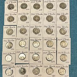 Washington Quarters From 1934 To 1964