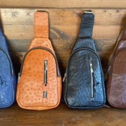 Genuine Ostrich. Crossbody Bags / Bolsos Avestruz 