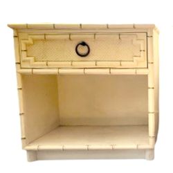 Faux Bamboo Nightstands With Drawers