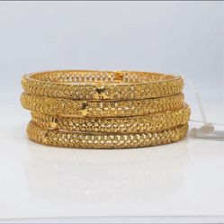 22k Gold Plated Bangles Size 2.6 2.8 Available Indian Bollywood Bangles Jewellery Set 