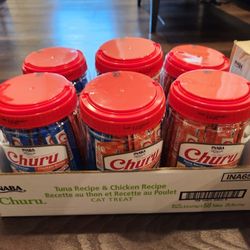 New 6 PACK X 50 Tubes(300tubes) INABA Churu Creamy Lickable Wet Cat Treats , Tuna & Chicken, no artifical preservatives, no carrageenan, exp 6/17/2027