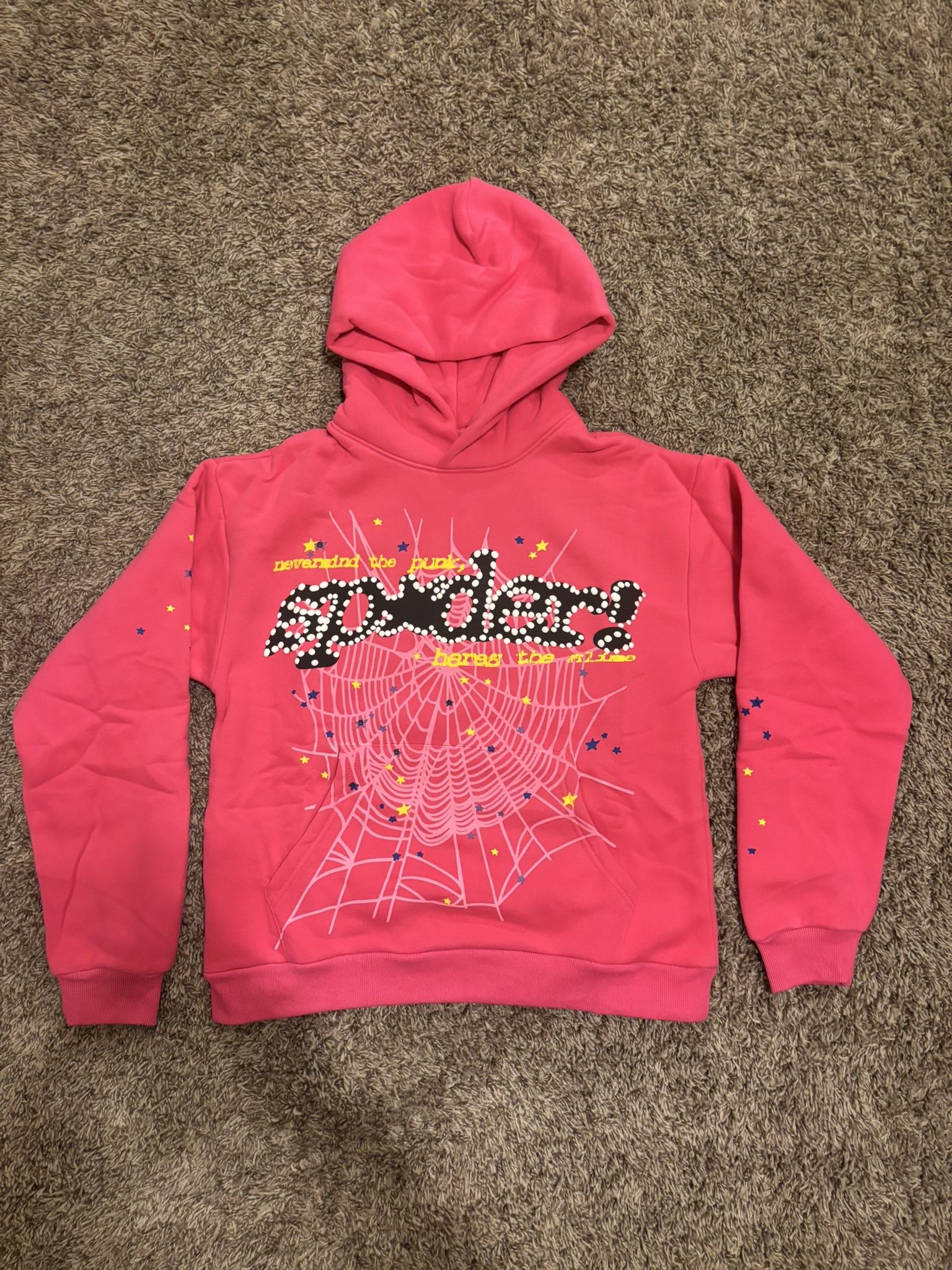Small Pink Spider Hoodie Brand New