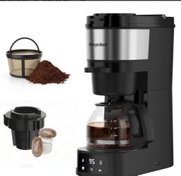 Coffe pot and single pods in one
