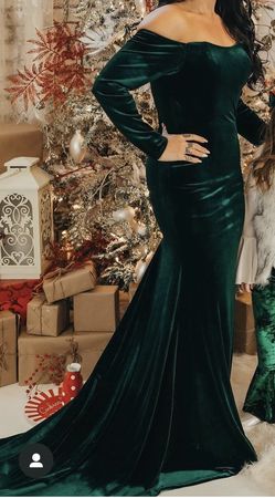 Velvet Green Dress