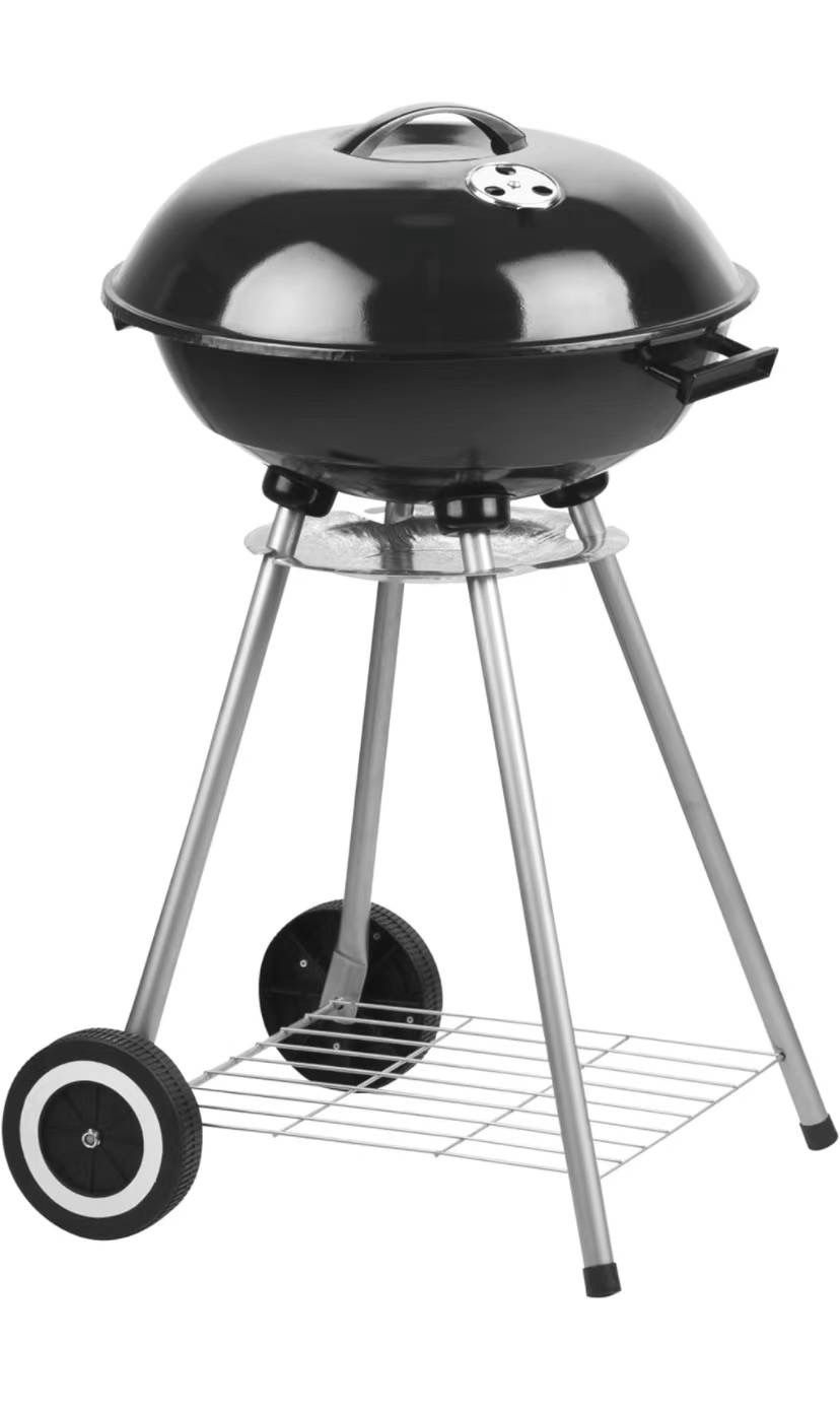 18.5 inch BBQ Grill,Portable Charcoal Grill, Carbon Heat Control Round BBQ Kettle