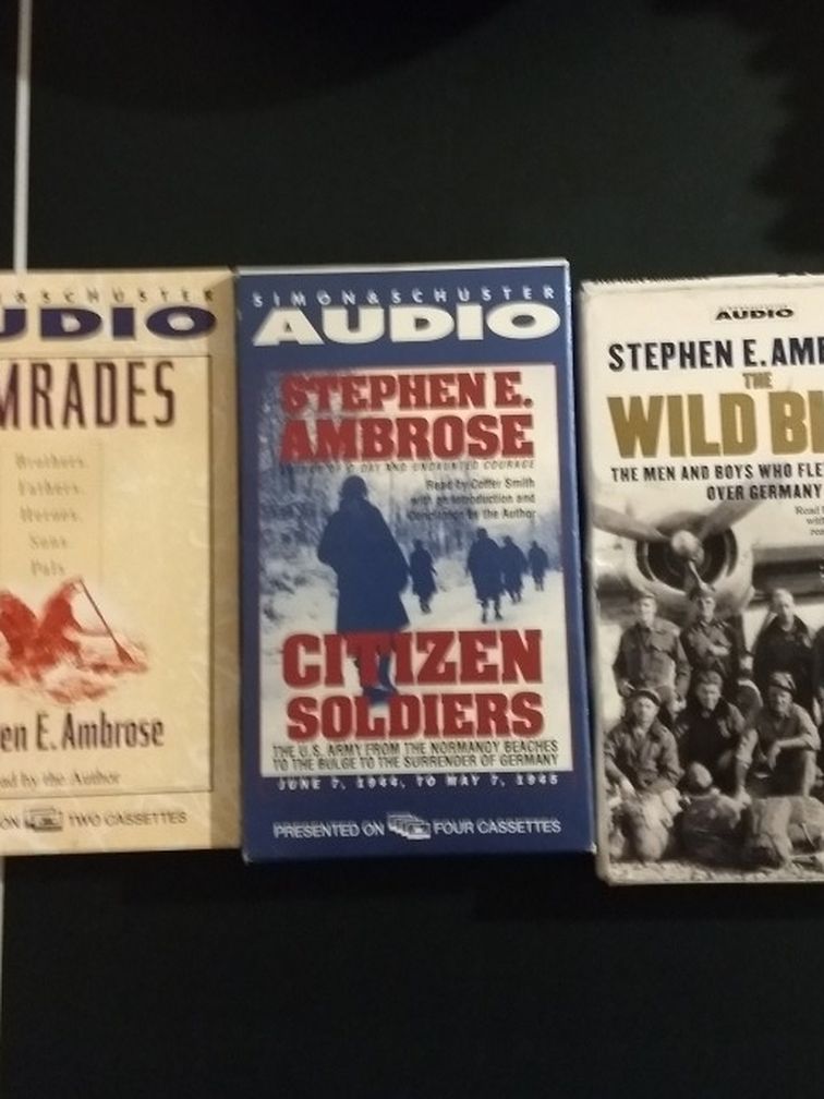 STEPHEN E. AMBROSE, Audiobooks On cassettes,....3 Complete audiobooks