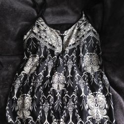 Nib Cream And Black Tankini MED and LARGE