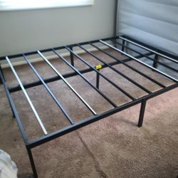 14" Tall Metal Queen Bed Frame