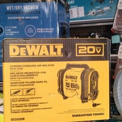 DEWALT 20V MAX *CORDED/CORDLEES AIR INFLATOR (TOOL ONLY)
