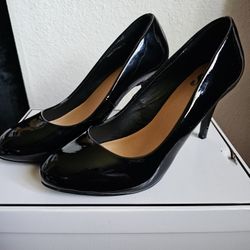 Glossy Black Heels
