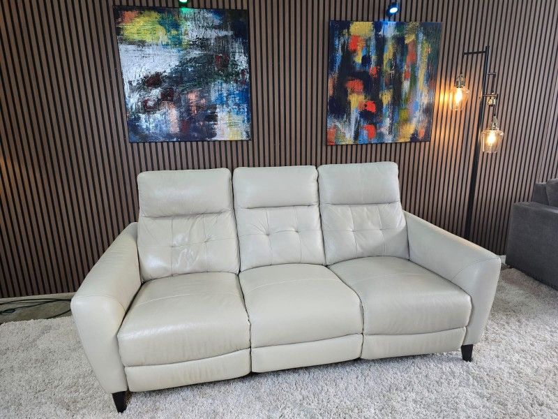 Timmons Leather Power Reclining Loveseat with Power Headrest and USB Ports