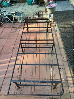 Black Metal XL Twin bed frame