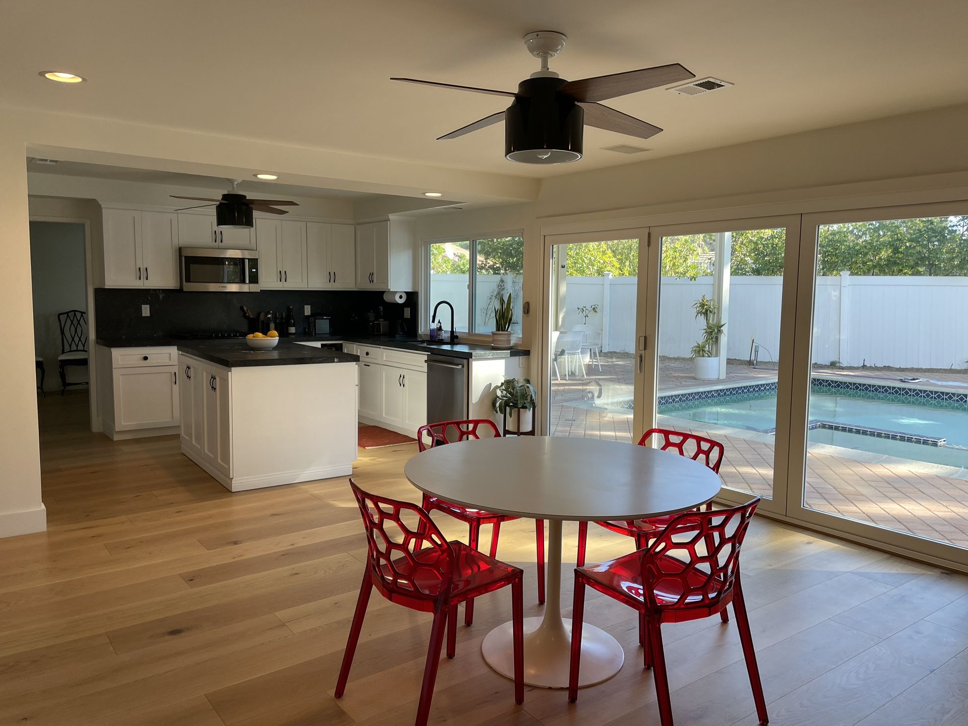 Red Acrylic/Lucite Chairs