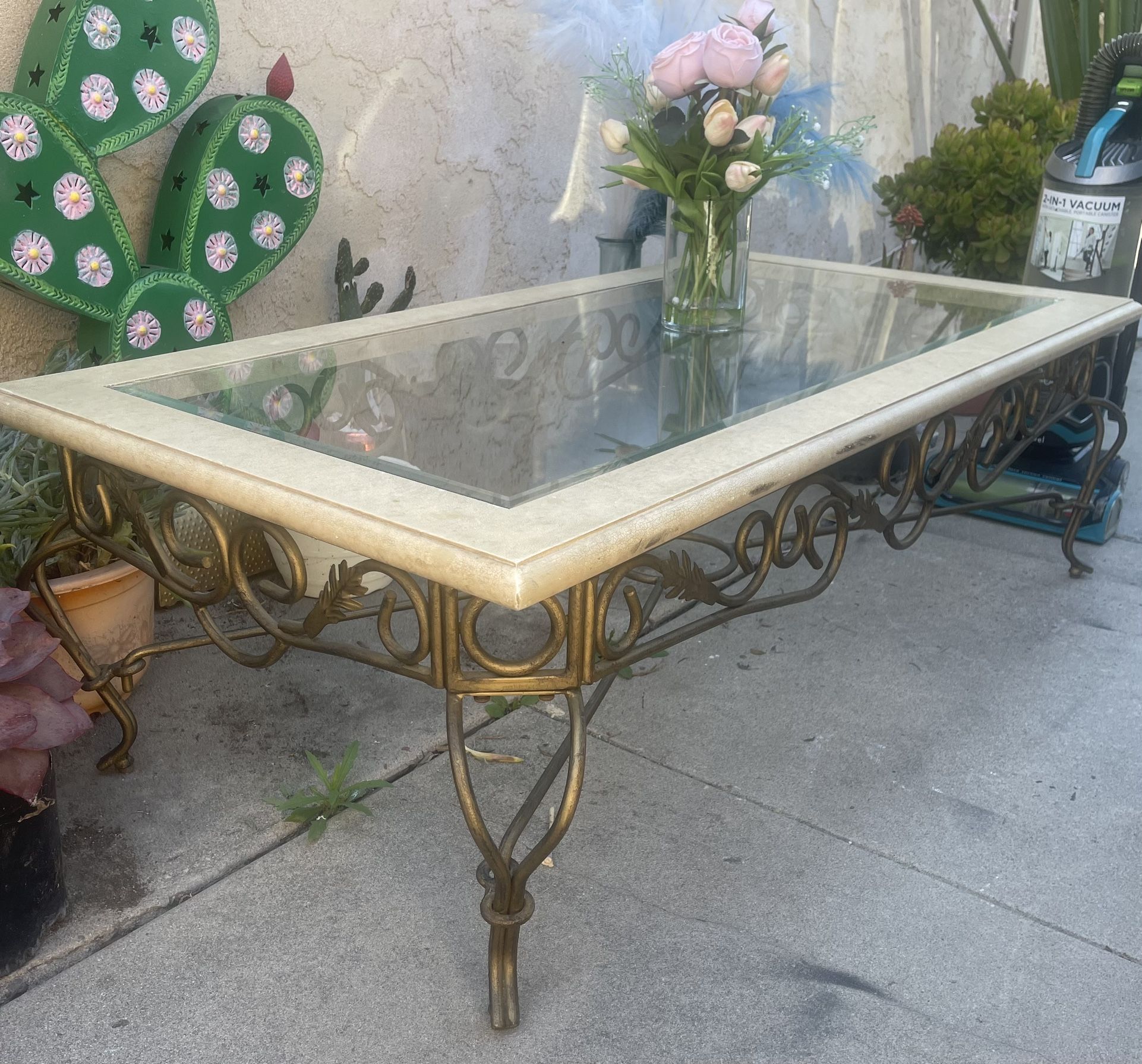 Glass Coffee Table  $ 15 Cash Only 