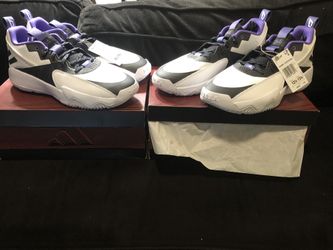 Size 12.5 - Adidas Dame Certified EXTPLY 2.0 White Purple Rush Damian Lillard