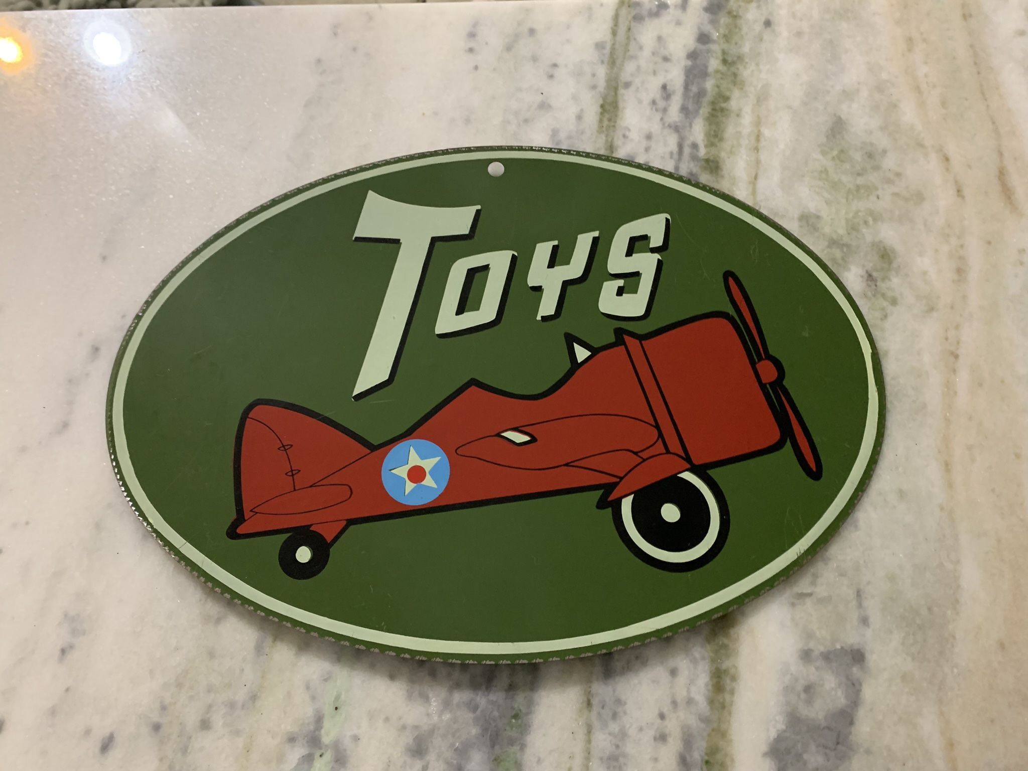 Metal toys wall decor