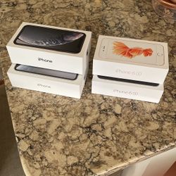 2 iPhone XR Boxes And 2 iPhone 6s Boxes *mint*