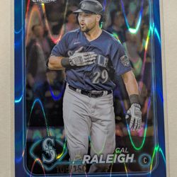 Big Dumper Cal Raleigh Topps Chrome Blue Wave Refractor Ltd.#