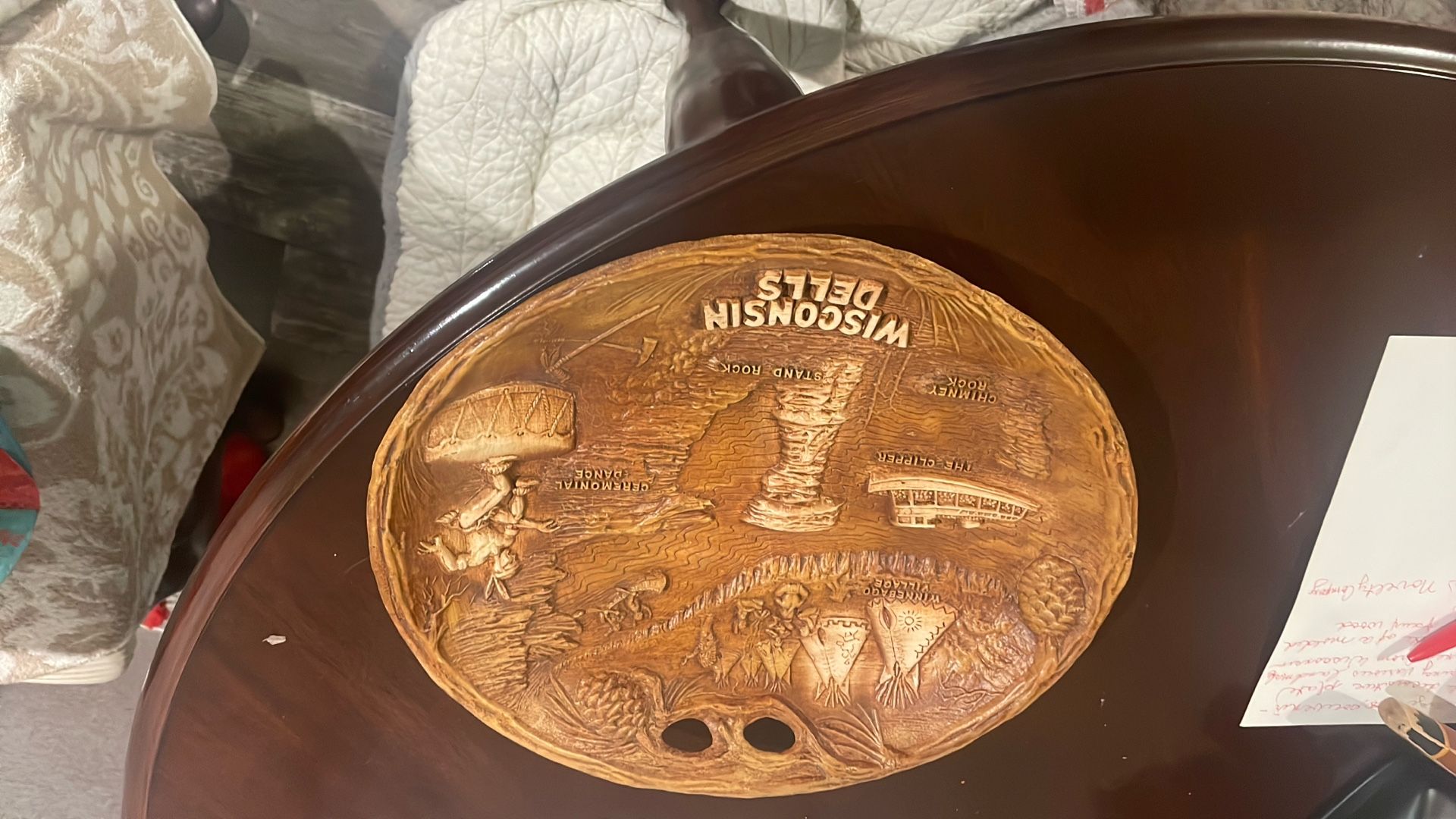 Vintage Souvenir Decorative Plate From Wisconsin Dells