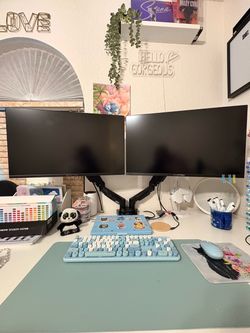 Dual Sceptre 27" Monitors w/Arm Swivels