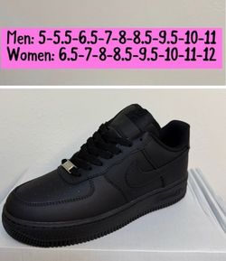 Nike Air Force 1, black, new