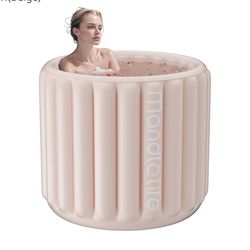 Inflatable Bathtub with electric pump,Inflatable Tub for Shower,Skeletonless structure Air Bathtub for Athletes,Hot Bath Soaking Tub for Women,Cold Pl