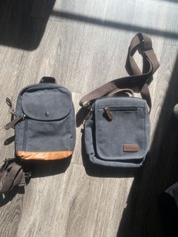 Bunch of backpacks and sidebag