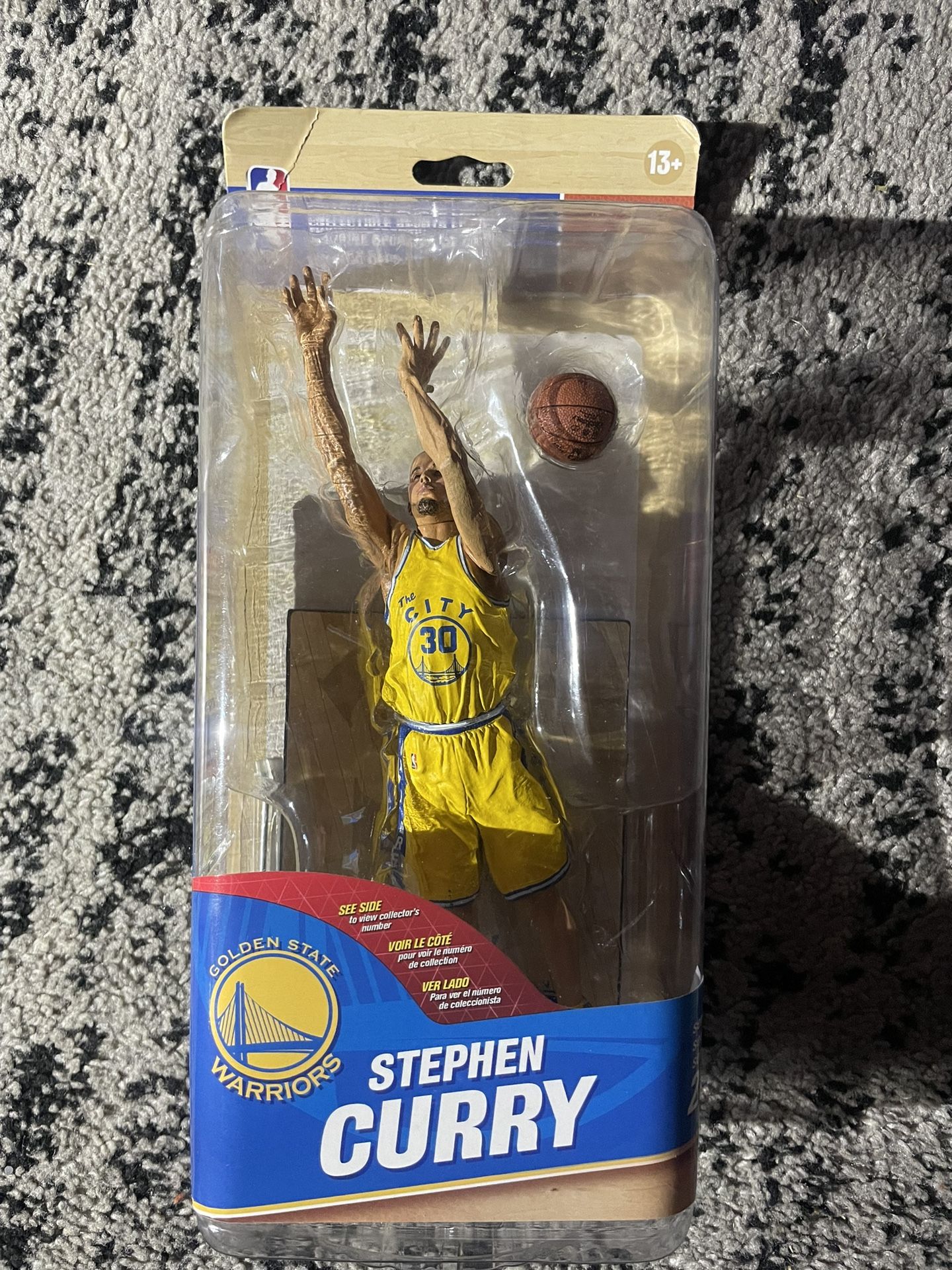 Stephen Curry McFarlane Official NBA Series 28 Sports Action Figure City Yellow
