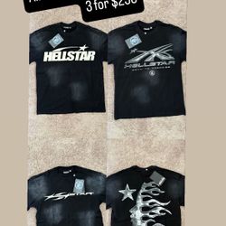 3 Hellstar Tee Shirts