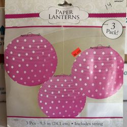 Lanterns- Pink Pocadot