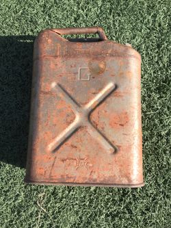 Vintage Military Metal Jerry Gas Can