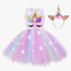 Unicorn Dress 7-8yrs Old 
