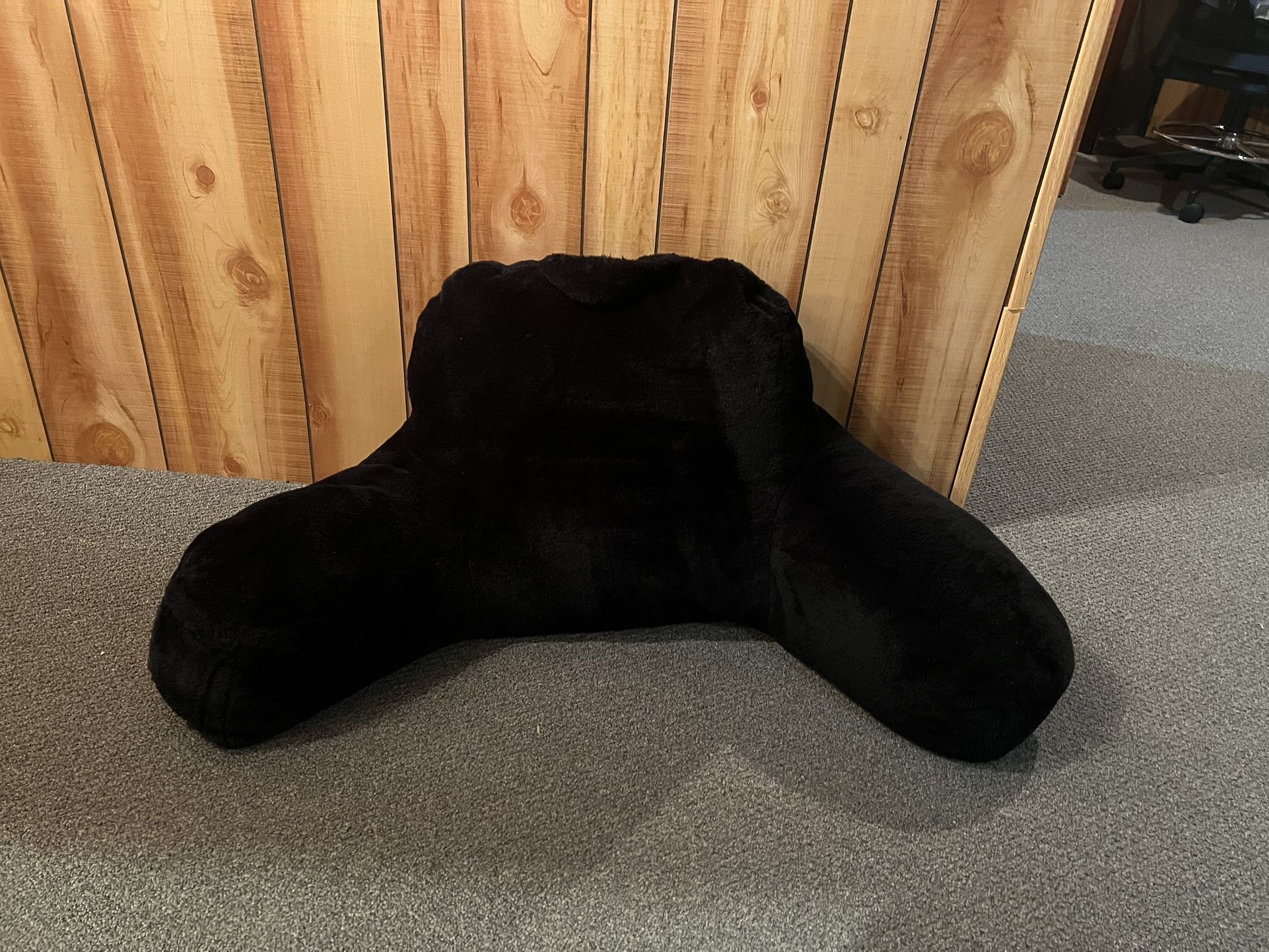 Black Minky Bedrest Pillow