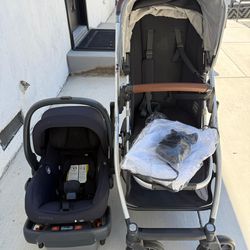 Uppababy vista stroller with car seat