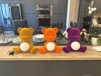 🐻 Modern Light-Up Teddy Bear Decor – Set of 3 – $50 🐻