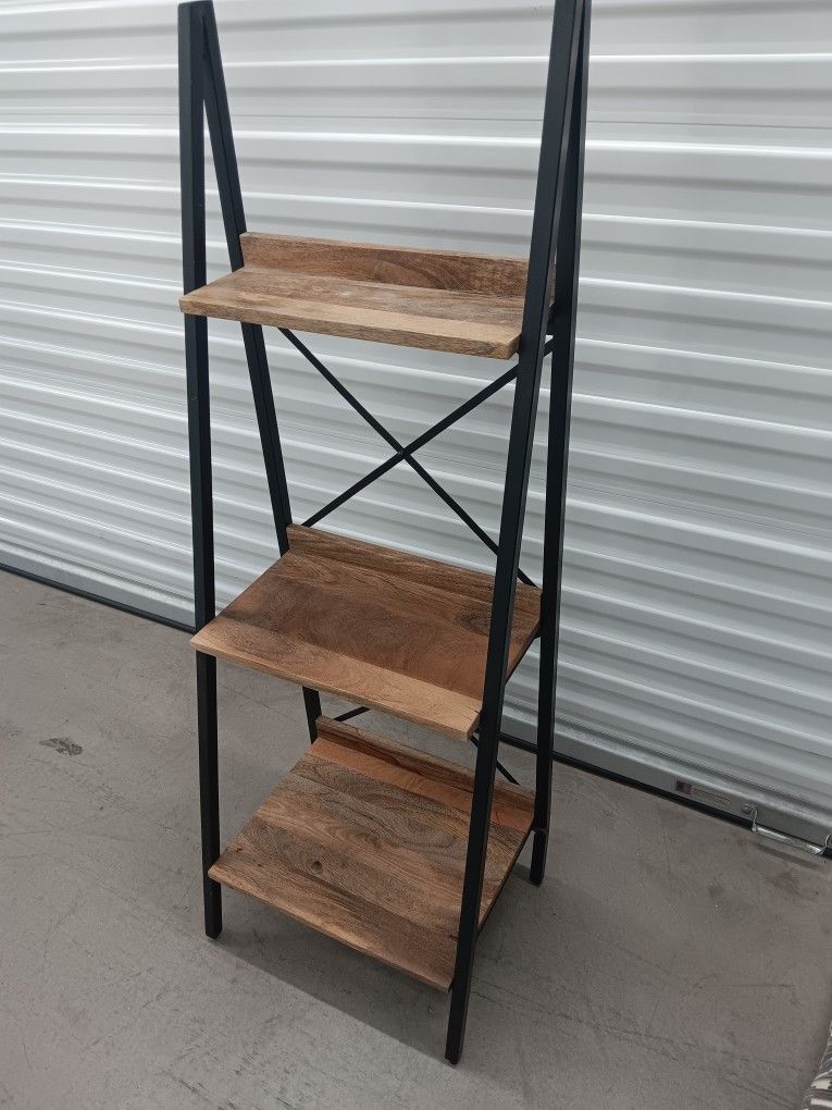 Metal Wood Ladder Shelf...